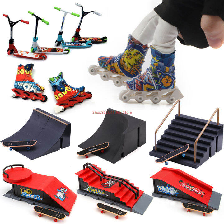 Finger BMX Tech Skateboards Mini Skate Park Ramp Sets Finger scooter Fingertip Bikes Fingerboard