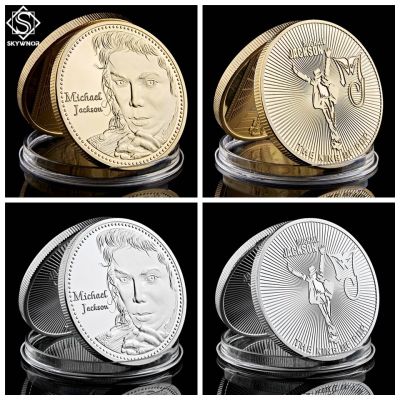Young Michael Jackson Gold Plated Coins Metal Commemorative The King Of Pop Music Stars