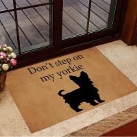 CLOOCL Dont Step My Yorkie Doormat Fun Welcome Mat Sayings for Yorkie Dog Owner Gift Ideas 3D Home Decor Doormat Drop Shipping