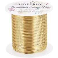 ❖﹍✈ 26 Gauge 131 Yards Jewelry Beading Wire Light Gold Tarnish Resistant Copper Wire for Beading Wrapping and Jewelry Craft Making