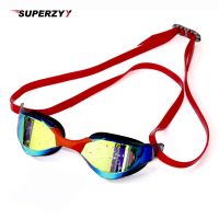 SUPERZYY Professional Silicone Swimming Goggles Anti-fog Electroplating UV Swimming Glasses for Men Women Diving Water Eyewear