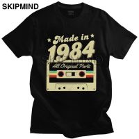 2023 NewTrendy ทำในปี1984เสื้อยืดสำหรับผู้ชายแขนสั้นลำลอง36th ของขวัญวันเกิดเทปคาสเซ็ตครบรอบ Tee เสื้อยืดเสื้อผ้า