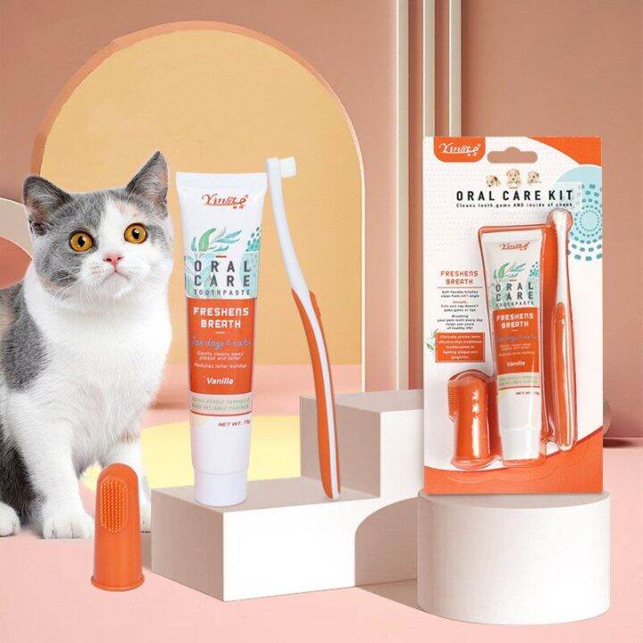 [NEW 2023] Beef Cat Toothbrush and Toothpaste Set for Teeth Cleaning