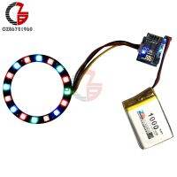 【❤】 Correct Engineering Service Limited ชุด DIY WS2812แหวนไฟ RGB ESP8266 ESP-01 ESP-01S ตัวควบคุม RGB LED โมดูลอะแดปเตอร์3.7V-5V DC สำหรับ Arduino IDE