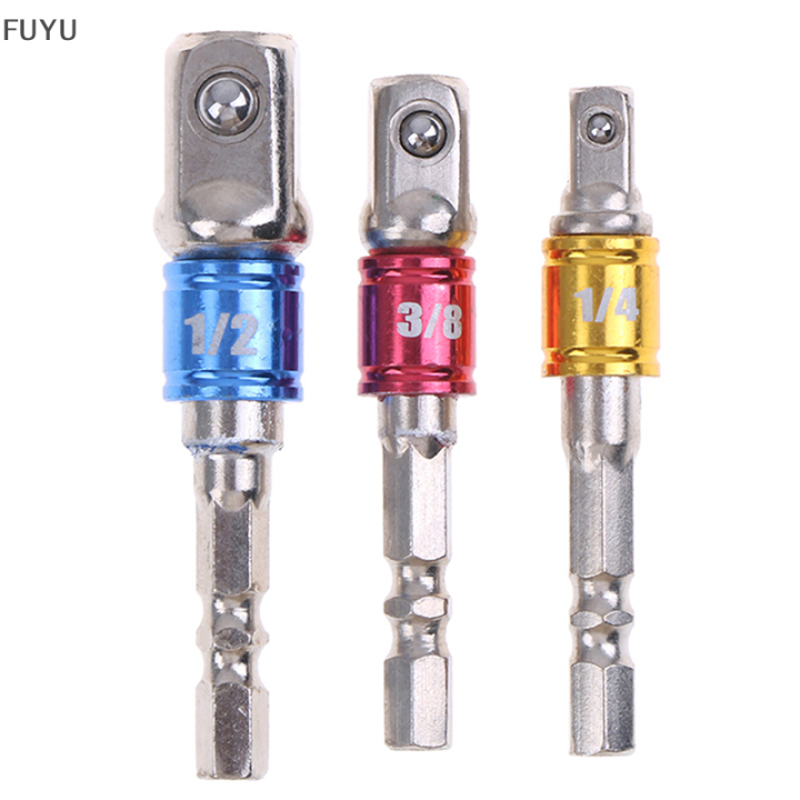 fuyu-1-4-3-8-1-2-ซ็อกเก็ตอะแดปเตอร์ไดรฟ์-hex-shank-converter-extension-drill-bits