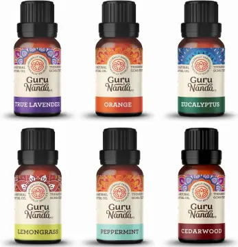 GuruNanda Essential Oil Blends (Set of 6) - 100% Natural Essential Oil Set,  Aromatherapy Oil Blends for Diffusers - Breathe Easy, Tranquility