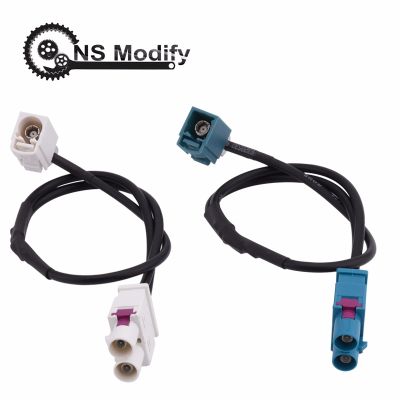 【cw】 1 Female To 2 Male Car Antenna Radio Amplified Audio Amplifier Booster Cable Volkswagen/Skoda/Audi ！