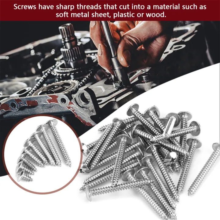 200pcs-m4-stainless-steel-cross-self-tapping-screws-combination-set-truss-head-screws-self-drilling-screw-wood-work-size-8mm-35mm