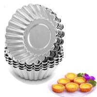 10 Pcs Egg Tart Aluminum Cupcake Cake Cookie Lined Mold Mould Tin Baking Tool Hot