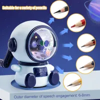 【YY】Astronaut Pencil Sharpener Third Gear Adjustable Automatically Enters Lead Hand-cranked Mechanical Tool Creative Stationery