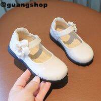 guangshop ดอกไม้สาวส่องแสงหนังรองเท้าแบนน่ารักมุกทุกการแข่งขันนุ่มแต่เพียงผู้เดียวเด็กนักเรียนรองเท้า3-16ปีป้องกันการลื่น T22N09CC-91