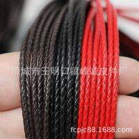 [COD] 4/5/6MM round leather black cowhide braided hand retro