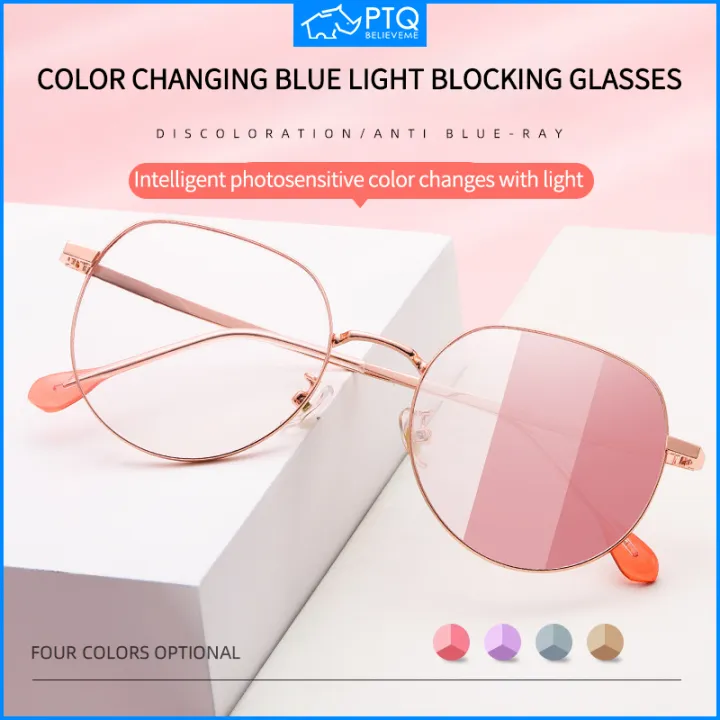 PTQ Colorchanging Glasses Female Personality Trend Travel Street