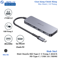 Hub Type-C 5 Trong 1 JSAUX Bộ Chuyển Đổi Hub Thông Minh USB 3.0 HDMI PD thumbnail