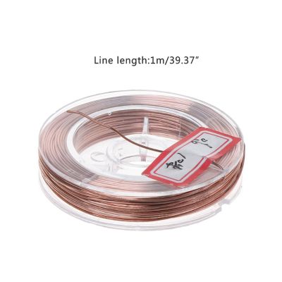 【Limited-time offer】 ม้วนขดลวดวัสดุ Dia.0.2ทองแดง/0.3/0.4/0.5/0.6/0.8มม. 1เมตรเปลือย10วงจรไฟฟ้าและชิ้นส่วน
