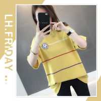 LH.Friday  เสื้อยืดลายการ์ตูนสุดน่ารัก ใส่แล้วคาวาอี้   ลุคสตรีท แมทช์กับทุกลุค