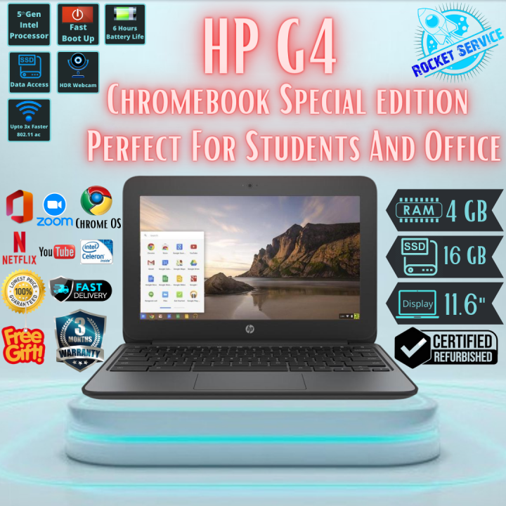 HP Chromebook G2 4GB, 16GB, 