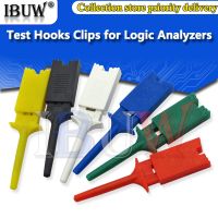 10PCS Test Hooks Clips for Logic Analyzers Logic Test Clip Red Black Yellow Green Blue White Flattening Flat Hook Connection WATTY Electronics
