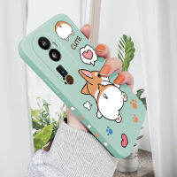 เคสโทรศัพท์สำหรับ OPPO Reno10 Pro + 5G เคสลายการ์ตูนน่ารักเวลส์ Corgi Pembroke รอยเท้าสุนัขโทรศัพท์ดีไซน์รูปแบบขอบสี่เหลี่ยมของเหลวปลอกซิลิโคนคลุมทั้งหมดเคสป้องกันกล้อง