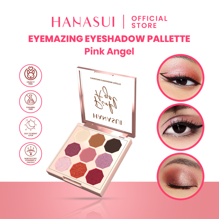 Hanasui Eyemazing Eyeshadow Palette Pink Angel Lazada Indonesia