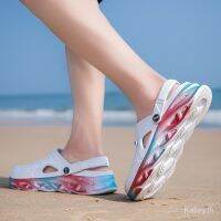 Fashion Trendy Beach Shoes Couple Style Hole Shoes Casual Indoor Slippers Comfortable Soft Anti-slip Wear- L3HGTH