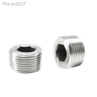 1/8 1/4 3/8 1/2 3/4 1 BSP Male Thread Flange Hexagon Plug 304 Stainless Steel Pipe Fitting