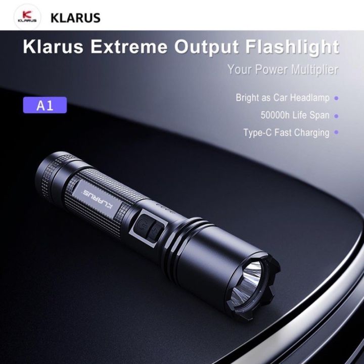 โปรโมชั่น-คุ้มค่า-klarus-a1-high-performance-tactical-flashlight-ตัวแทนจำหน่ายอย่างเป็นทางการ-ราคาสุดคุ้ม-ไฟฉาย-แรง-สูง-ไฟฉาย-คาด-หัว-ไฟฉาย-led-ไฟฉาย-แบบ-ชาร์จ-ได้