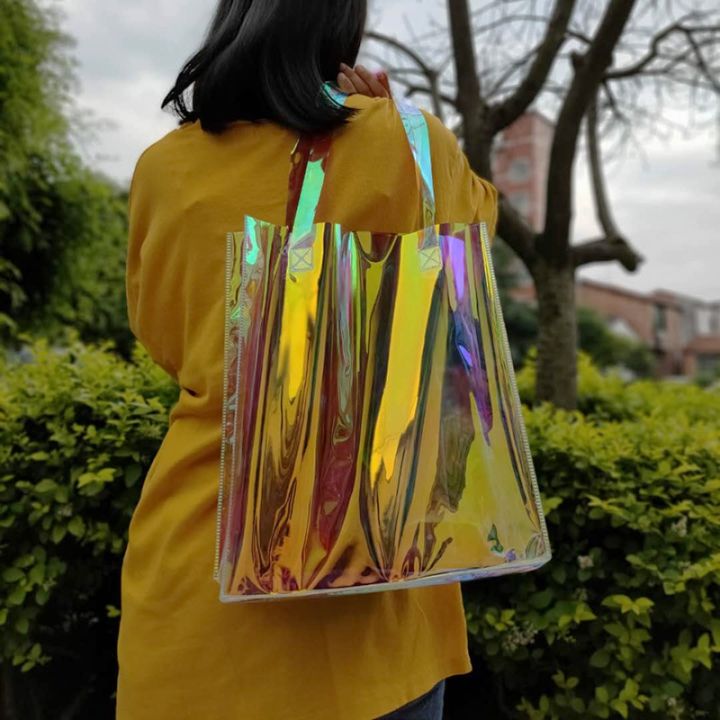 internet-celebrity-ins-clothing-store-bag-transparent-hand-carry-duty-free-shop-pvc-packaging-high-end-portable-shopping-gift-bag-customization-may