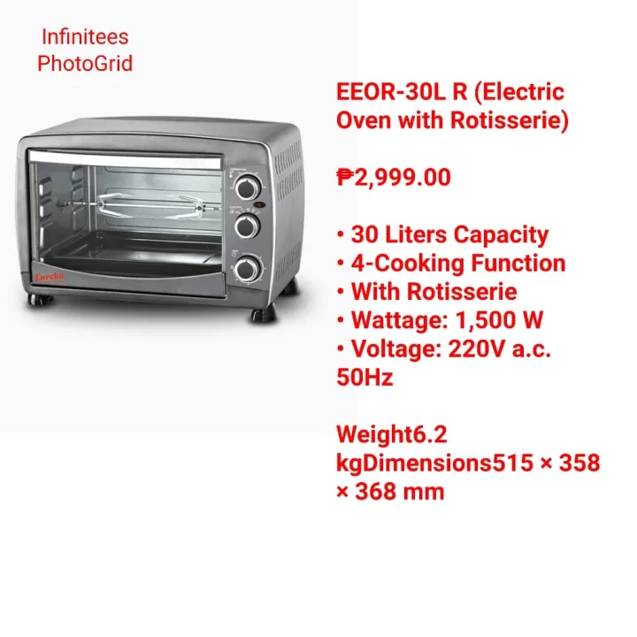 Eureka Electric Rotisserie Oven 30L ERK EEOR30L Lazada PH
