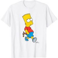 [Hot] เสื้อยืดผ้าฝ้ายพรีเมี่ยม เสื้อยืด พิมพ์ลาย The Simpsons Bart Simpson