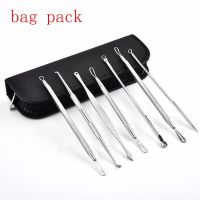 7pcs Acne Blackhead Remover Needle Tools Set Blackhead Tweezer Pimple Extractor Stainless Steel Blackspot Removal Skin Care Tool