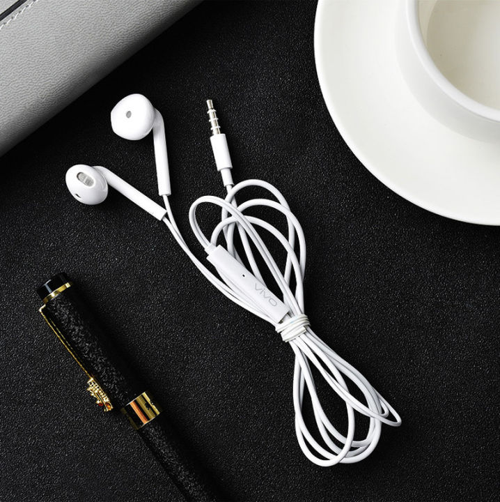 vivo-xe680-earphone-หูฟัง-หูฟังวีโว่-หูฟังแบบสอดหู-vivo-earphone-มีสมอลทอล์คในตัว