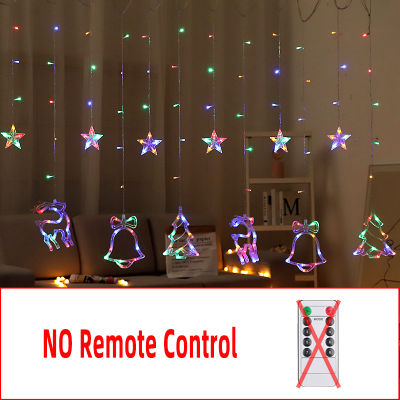 2.5M LED Star Curtain Light Fairy String Lights Christmas Garland Outdoor For Home 2022 New Year Outdoor Wedding Home Decoation