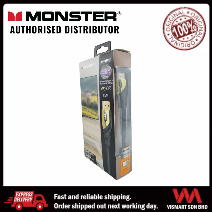 MONSTER ESSENTIALS Gold Plated UHD 4K HDMI Cable 1.5M PME4-H015 | Lazada
