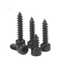 ✼✉ 5-50pcs/lot M2 M2.6 M3 M3.5 M4 M5 M6 8.8 High Strength Carbon Steel Cup Head Black Hexagon Socket Self-Tapping Screws