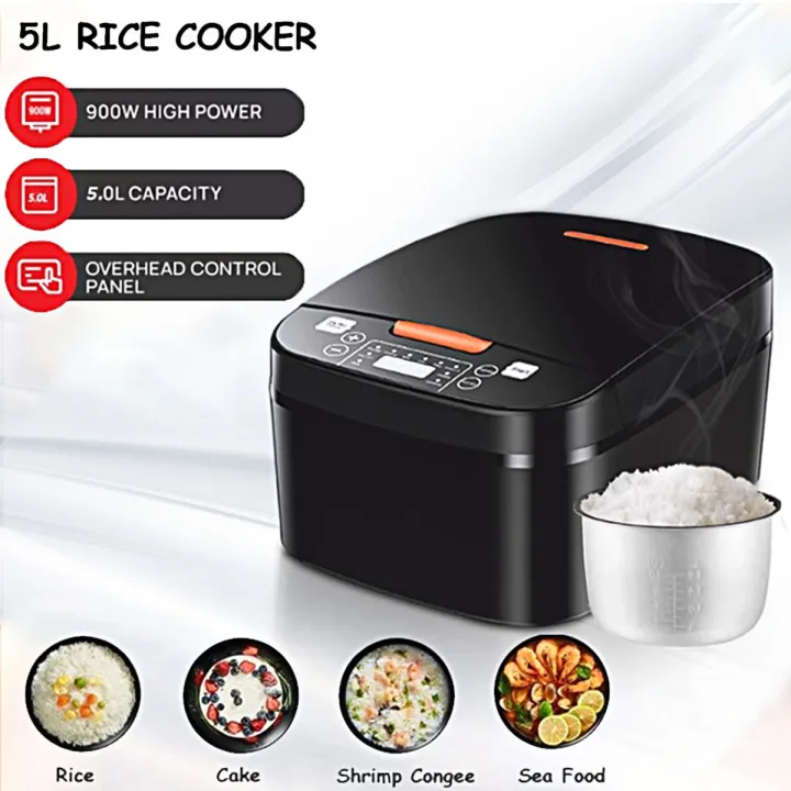 Smart rice cooker 5L largecapacity onebutton quickcooking eight