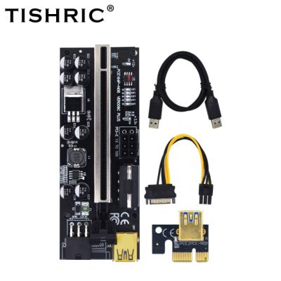 Tishric 6ไฟ Led Ver009c บวกสล็อต Pcie 009S Plus การ์ดจอสายพ่วง Riser สำหรับการ์ดแสดงผล Pci E 16x Riser