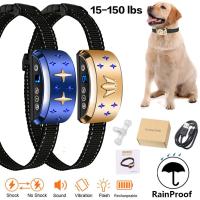 Dog Anti Bark Control Collar Electric Training Collar Waterproof Rechargeable Remote Control For All Size Bark-stop Collars