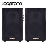 LoopTone ขับเคลื่อนลำโพงบุ๊คเชลฟ์สเตอริโอติดสนามที่ใช้งานจอภาพสตูดิโอ