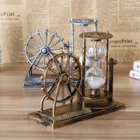 1PC Vintage Rotating Ferris Wheel Hourglass Ornament Crystal Ball Crafts Gift Home Decor Creative Student Gift