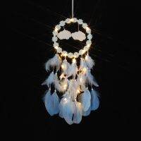 【cw】ins Creative Feather Handicraft Dreamcatcher Sky Cloud Hanging Decoration Original Flower and Cloud Dreamcatcher Wind Chimes 【hot】