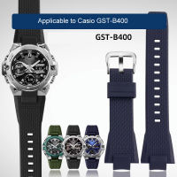 สายซิลิโคนสำหรับ Casio G-SHOCK สายหัวใจของเหล็ก GST-B400ชุดนูนเรซิ่นยางผู้ชายอุปกรณ์กันน้ำ