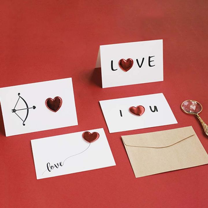 u2y7-1ชิ้นของขวัญเชิญวันวาเลนไทน์งานแต่งงานการ์ดทักทายของขวัญความรักพร้อมกระดาษโปสการ์ด