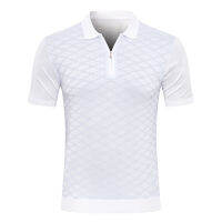 Billionaire Polo shirt mens silk 2022 summer Business fashion geometric elasticity Breathable male M-5XL free shipping