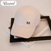 Recoolแฟชั่นเบสบอลผู้หญิงหมวกMจดหมายสีทึบหมวกกันแดดสุภาพสตรีสาวSnapbackหมวกอินเทรนด์สบายๆC Asquette