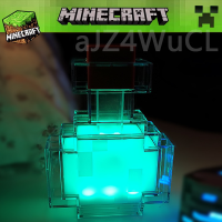 minecraft ไฟฉาย light mc pixel เกม Minecraft อุปกรณ์ต่อพ่วงแขวนผนังชาร์จไฟ led miners lamp เปลี่ยนสีขวด