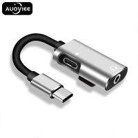 AUOVIEE Type-C ถึง3.5มม. ตัวแยกสัญญาณเสียงหูฟัง2 In 1สาย Usb-C หูฟัง Aux 3.5มม. Charger Adaptor เหมาะกับ Huawei Xiaomi