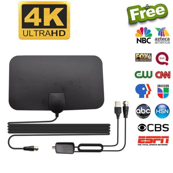 High Gain HDTV DTV Box DTV Antenna Booster Active Indoor Antenna Flat