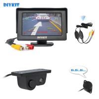 DIYKIT Wireless 4.3" Color TFT LCD Car Monitor + Waterproof Parking Radar Sensor Car Camera Parking System Kit 2 in 1