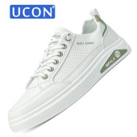 UCON รองเท้านักเรียนสีขาวรองเท้าแผ่นลำลองใหม่ฤดูร้อนรองเท้าผู้ชายแฟชั่นกลางแจ้งเหมาะกับทุกชุดรองเท้ากีฬาลำลองสวมใส่สบายสำหรับผู้ชาย39-44